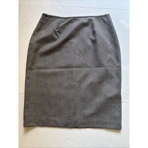 Style & Co Gray Plaid Business Skirt Size 16 Wool Blend Lined